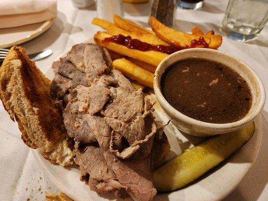 French dip with fries