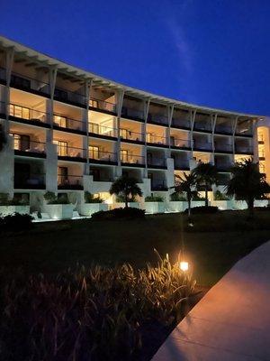 The resort at night