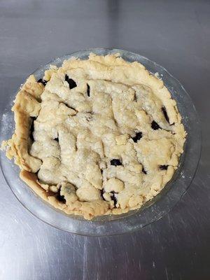 Homemade Blueberry Pie. Even the crust is from scratch.