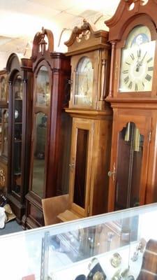 Grandfather clocks in for repair