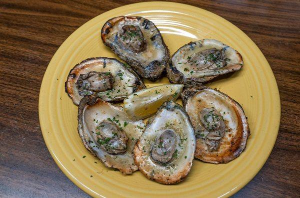 Grilled oysters