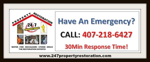 24/7 Emergency water damage Property Restoration, 30 Mins Response Time