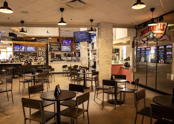 Cherry Creek Food Hall is a great place to eat. There are a lot of different food options to choose from.