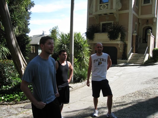 Torre taking me through the Lyon Street Steps workout