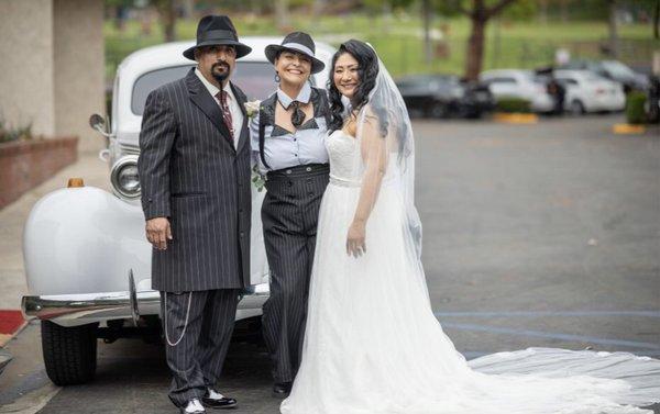 What an honor to have officiated this couples themed Zoot Suit wedding!