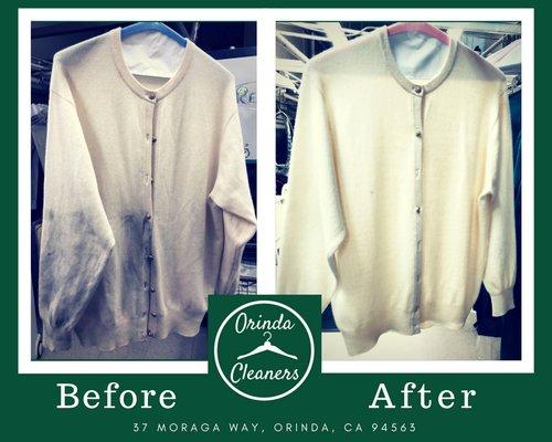 We provide through garment cleaning.