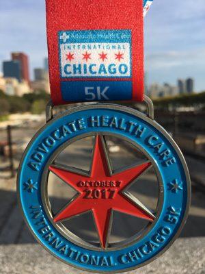 5k finisher medal for 2017.