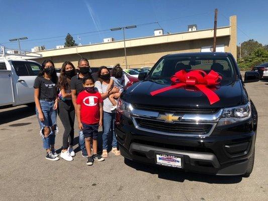 The whole family was excited to see their new 2020 Chevy Colorado