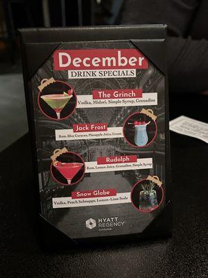 Holiday Drink menu