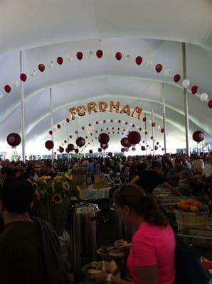 Inside the homecoming 2012 tent!