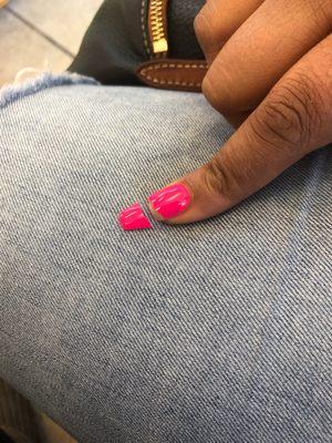 My friend got her nails done today. Got in the car to leave rolled the window up the nail broke.