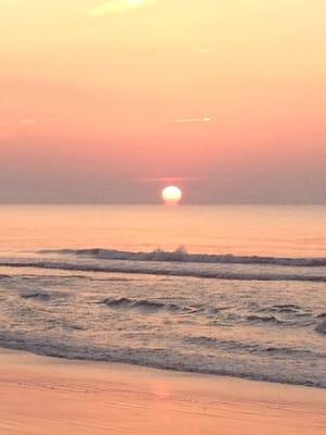 Sunrise from the screened-in porch