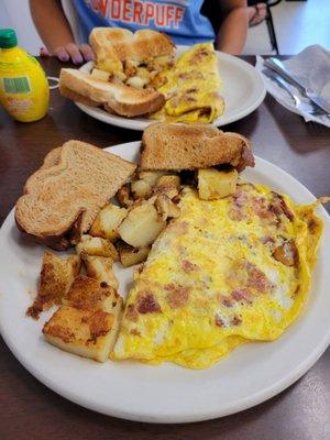 Our bacon and cheese omelets