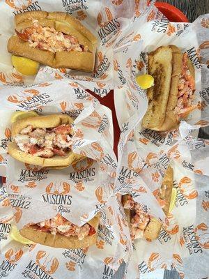 Delicious lobster rolls.