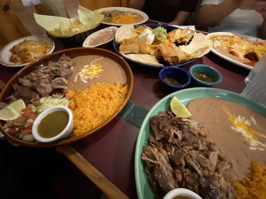 Pork Carnitas Plate and La Botana Appetizer