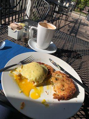 Eggs Benedict and a Hot Mocha