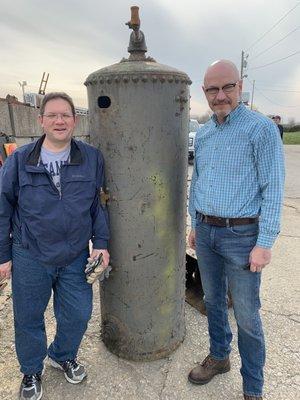 Kewanee boiler tank purchased from Salvage Candy