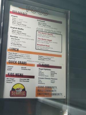 Food menu