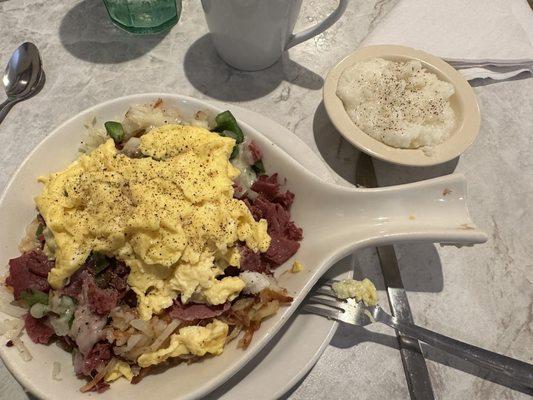 Irish skillet with grits