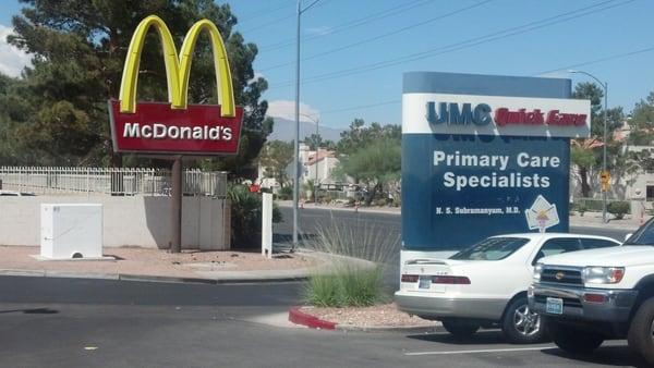 UMC Quick Care: right next to Golden Arches. Convenient for when you suffer sudden cardiac arrest.