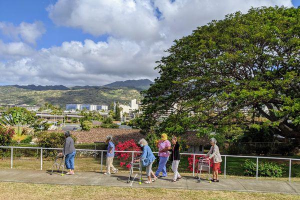 Walking is also a great way to get exercise and enjoy the sunshine and the view!