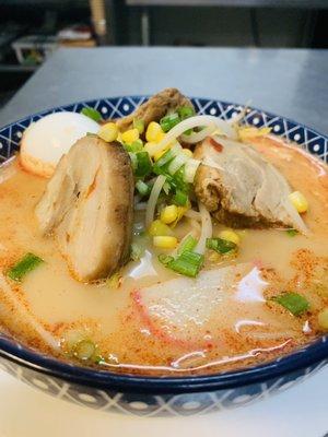 Spicy ramen noodles soup $15.95