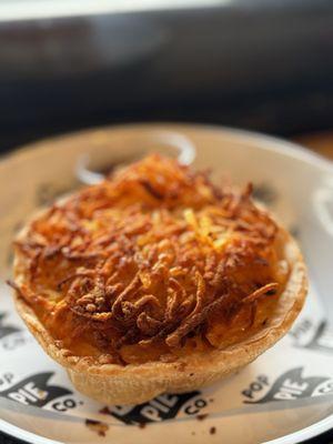 The Boss Breakfast Pie, my favorite! Crunchy hash brown with combination of sweet and savory flavors