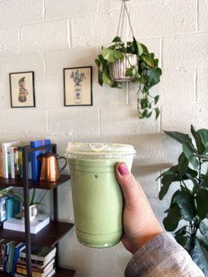 Iced matcha latte