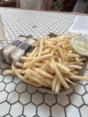 Spam Musubi and fries