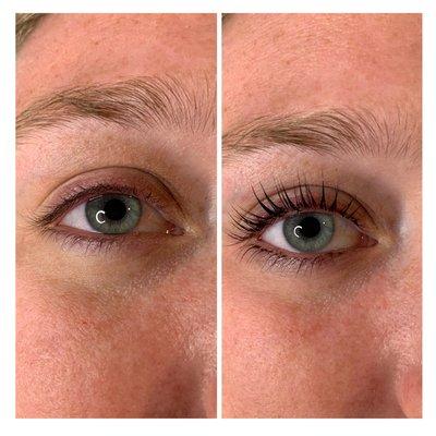 Lash lift and tint service