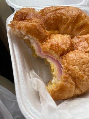 Ham egg and cheese croissant...yum