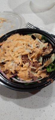 Protein bowl steak and cheese