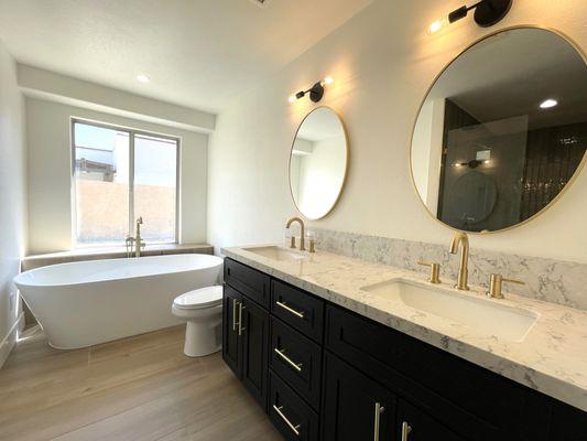 Bath remodel - tub, vanity, flooring