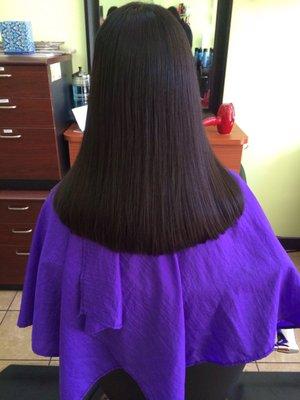 One Length Long Haircut with natural look!