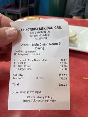 Lunch ticket