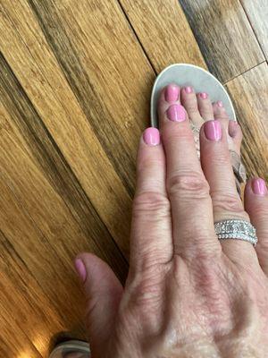 No chip manicure and pedicure