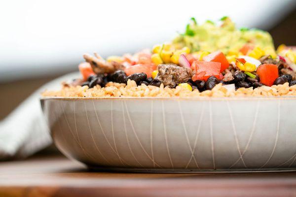 Our delicious Steak Burrito Bowl