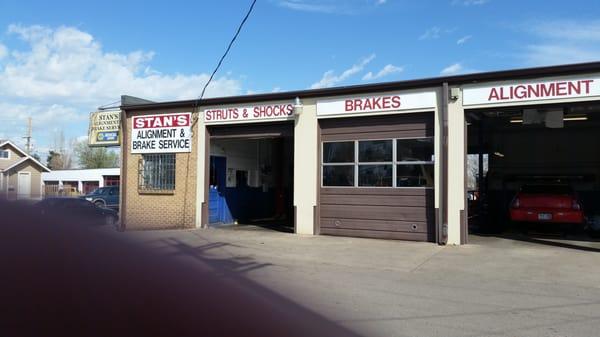 The garage area