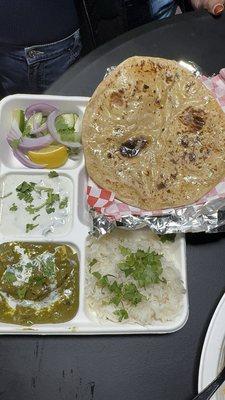 Malai palak paneer combo