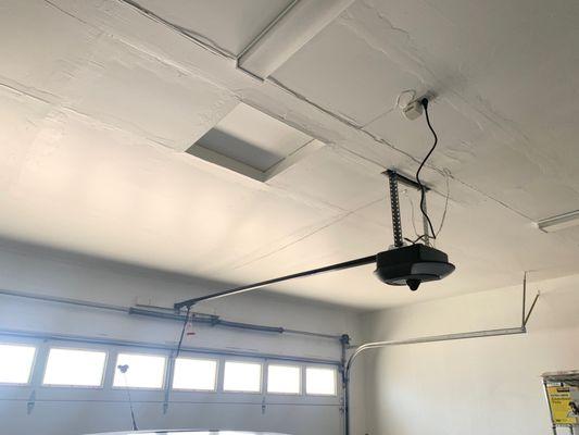 New garage opener professionally installed.