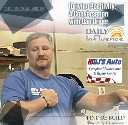 Dan Origer - the owner of DJ's Auto Service Center