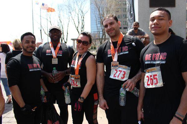 The BE FIT JC team at The City Challenge Race finish line.