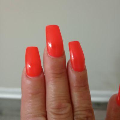 Great shape and cut my cuticles with out charging me I included a $10 tip for caring about my nails Thanks Mai