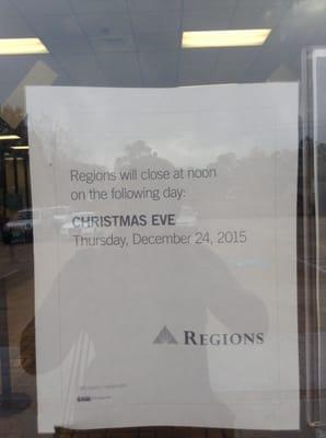 Not open on Eve