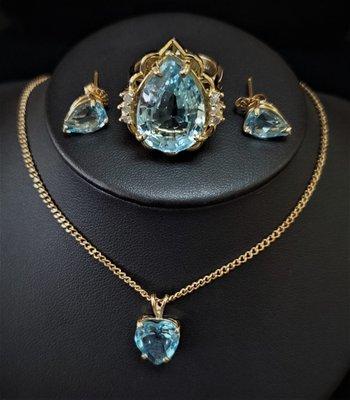 Blue Topaz in Gold