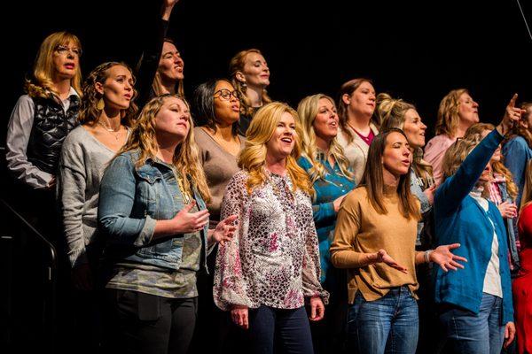 The choir singing at the THINK|22 theological conference.