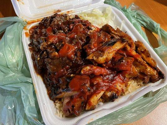 Spicy Chicken & Beef Teriyaki