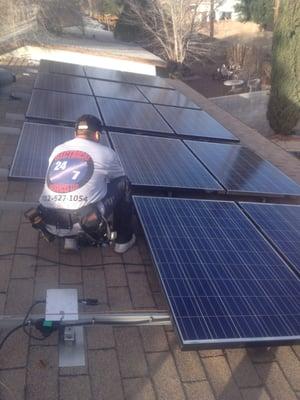 Ask Me how you can save money by going green. (Installing solar panel system for another happy customer)