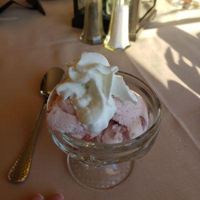 Strawberry ice cream.