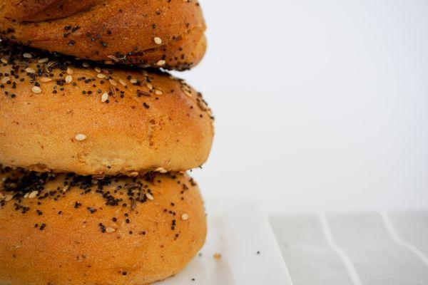 GF Everything Bagel perfect for breakfast or afternoon snack. Sold in trios!